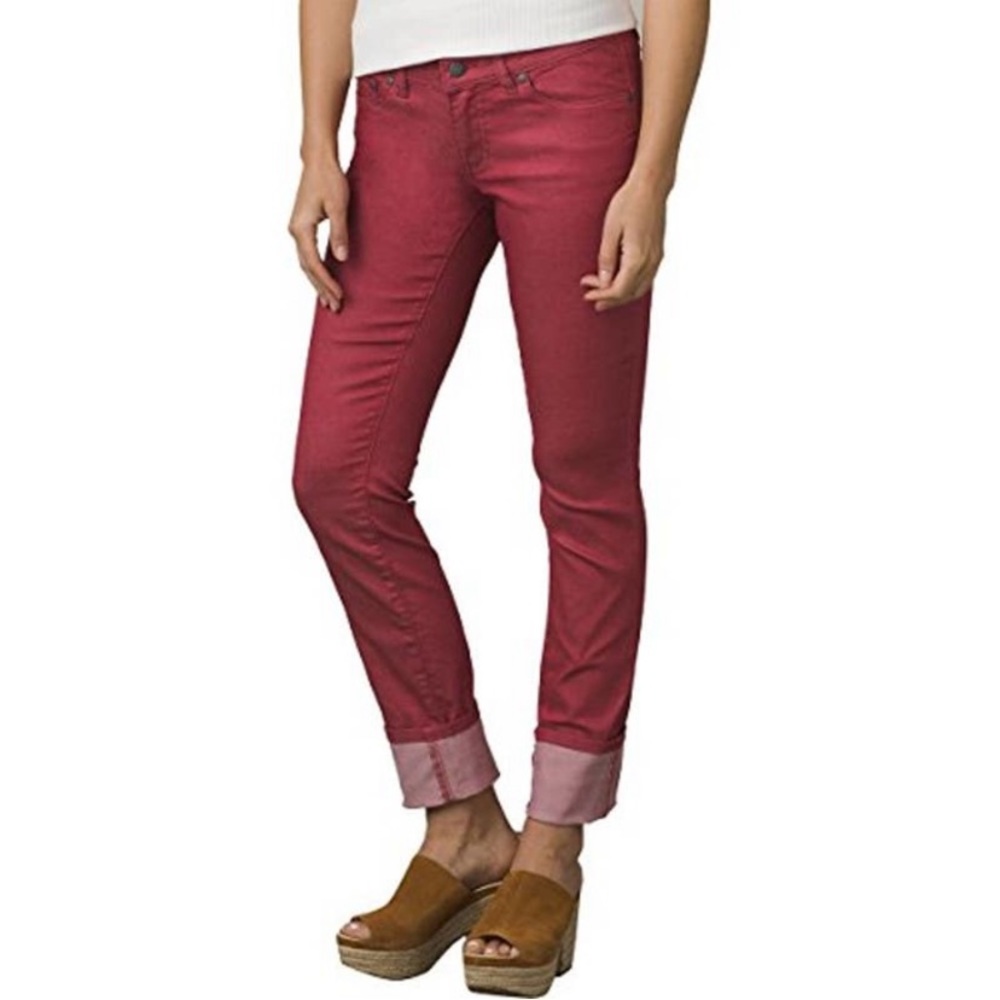 Prana red skinny jeans sz 4